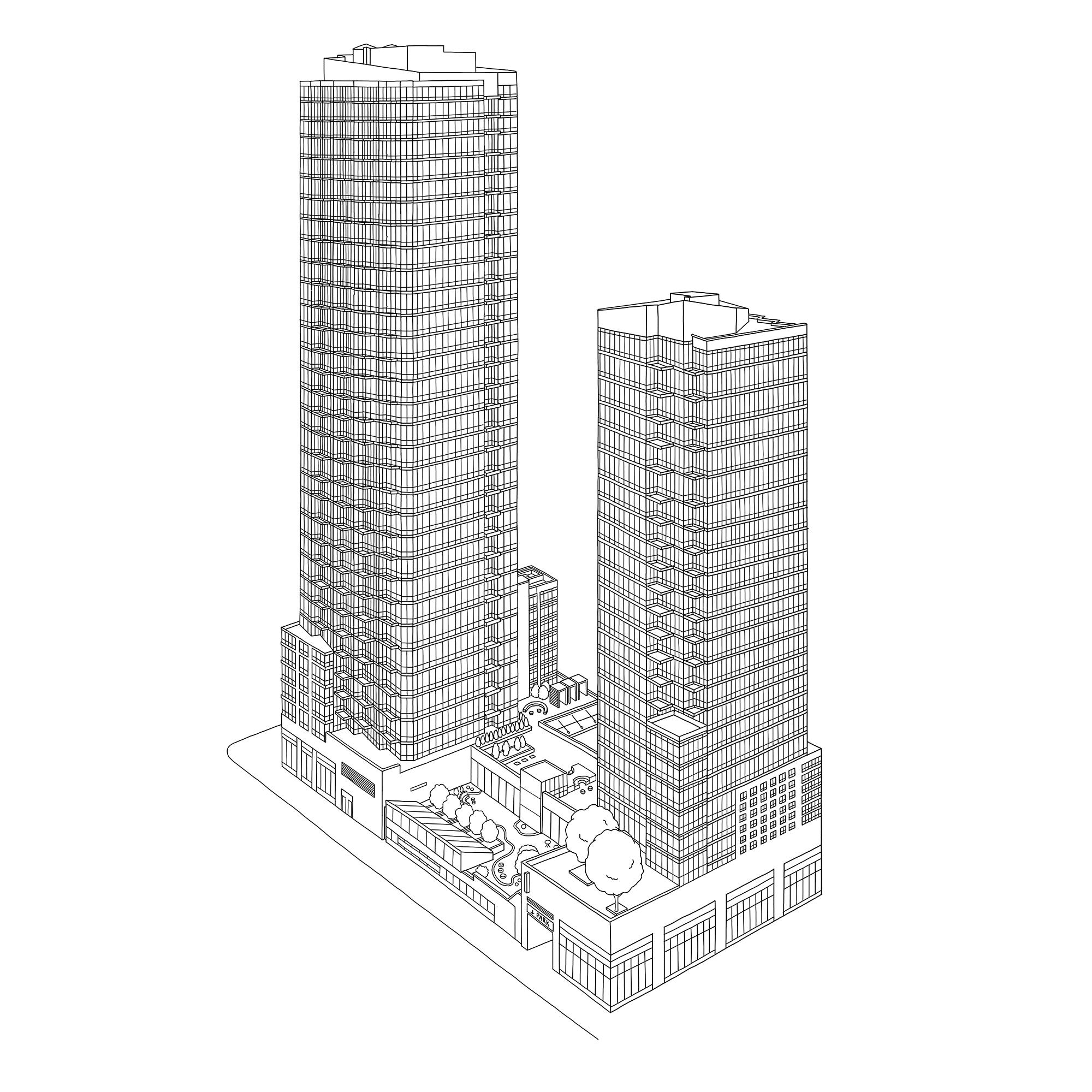 Illustration of 505 W 37th Street.