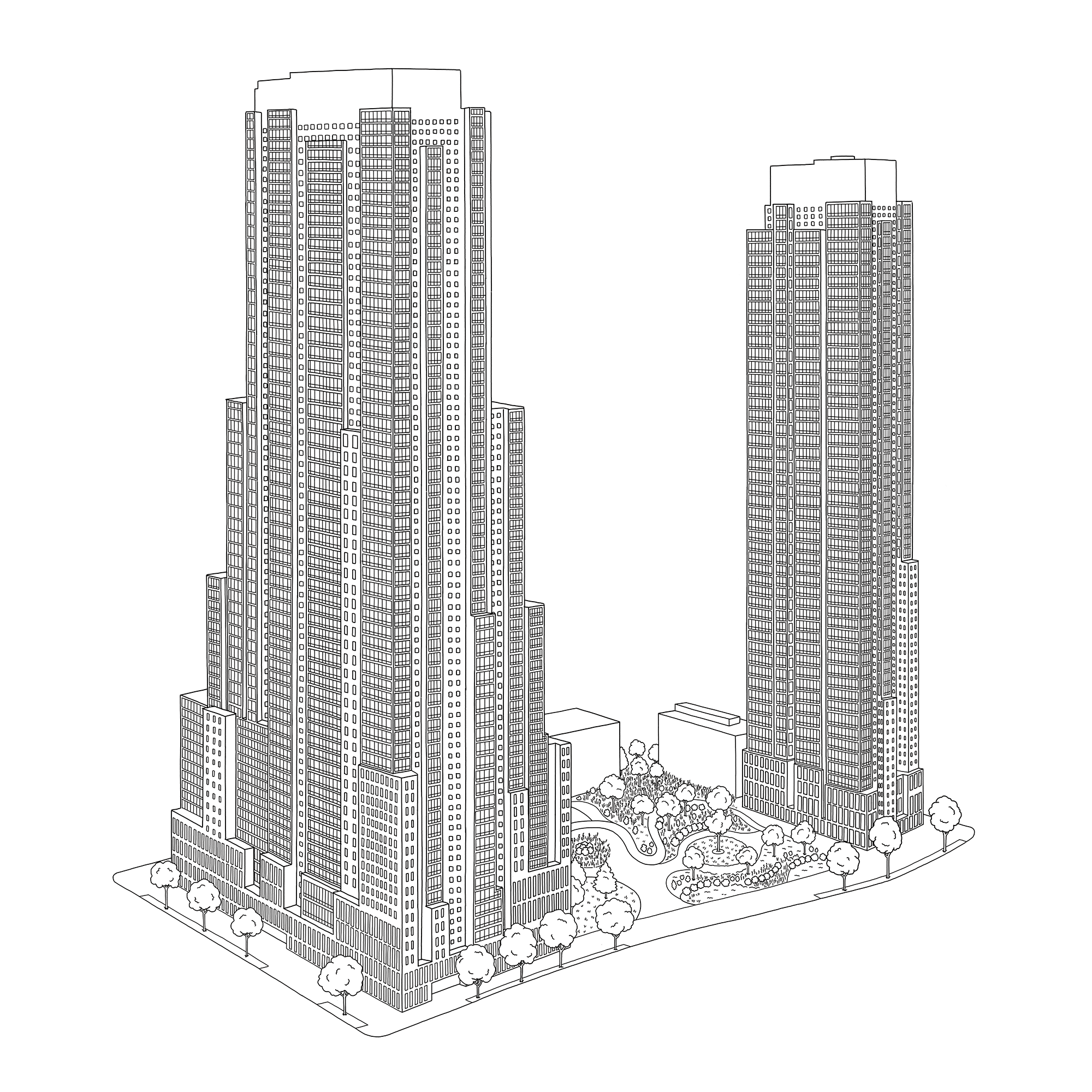 Illustration of Hunters Point South.
